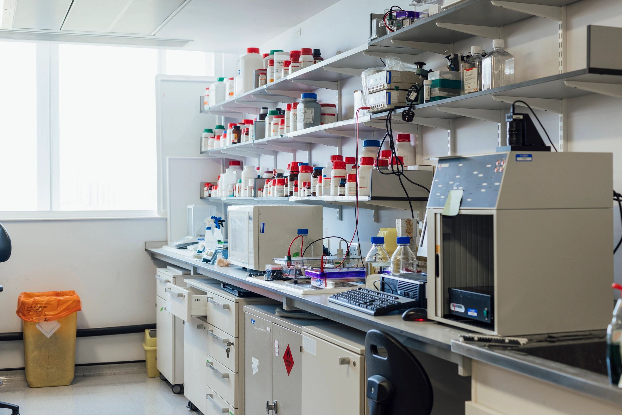 Laboratory workspace for food safety testing